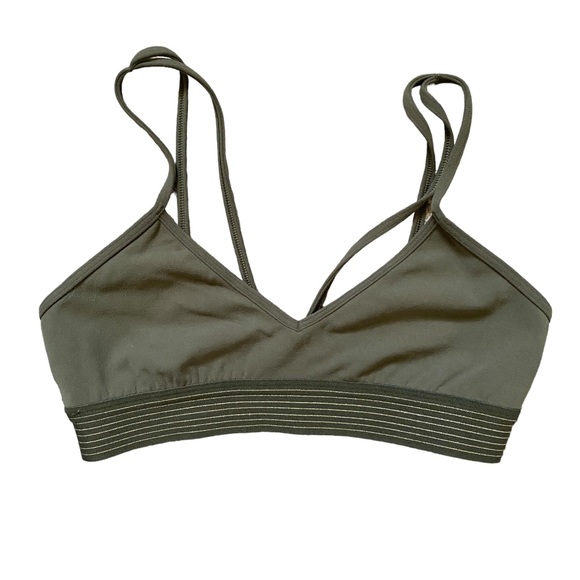 Lululemon | Light Army Green Principal Dancer Golden Lining Bralette - Picture 5 of 8